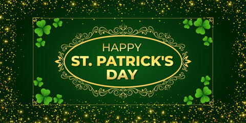 Vector illustration of Saint Patrick's Day social media template