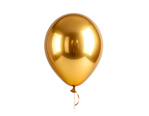 Shiny metallic balloon floating against a black background