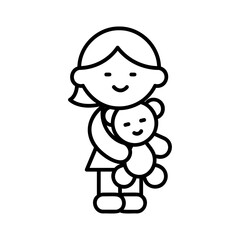 Child holding a teddy bear
