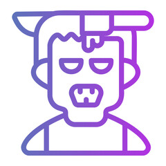 Zombie costume Line Gradient Icon