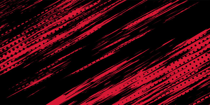 abstract red brushstroke with black halftone style Vintage dark pop art background Circle dots pattern retro Round spot classic texture