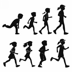 Running Children Silhouettes.eps