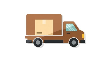 Delivery truck vector illustration for shipping and logistics services transportation needs