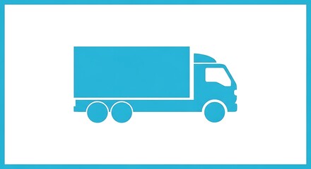 Delivery truck vector illustration for shipping logistics and transportation services icon design