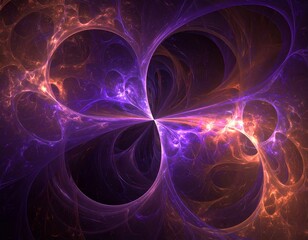 Fototapeta premium A dynamic abstract fractal showcasing complex shapes, swirling colors, and energy bursts