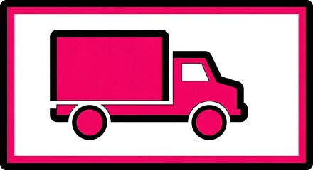 Delivery truck icon vector illustration for shipping and transportation services symbol design