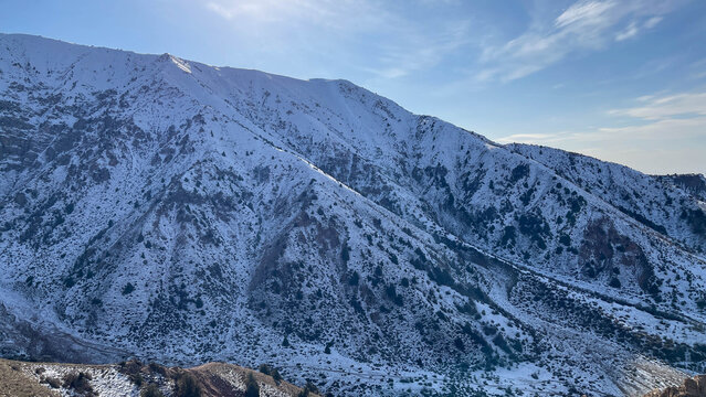 Aerial view of the mountain landscape