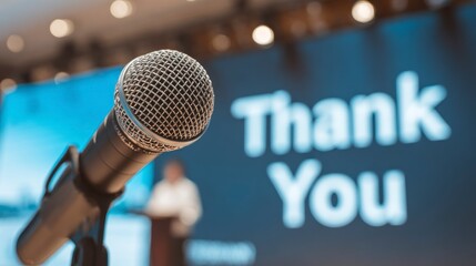 Microphone thank you message