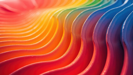Colorful vibrant abstract wave pattern design texture rainbow smooth artistic
