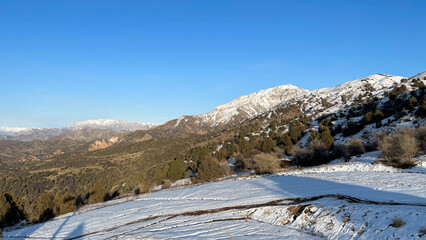 mountain landscape aerial view