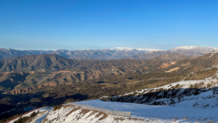 mountain landscape aerial view