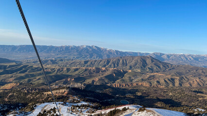 mountain landscape aerial view