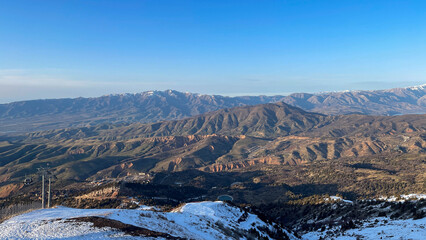 mountain landscape aerial view
