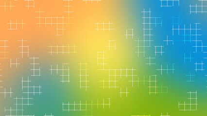 Colorful Gradient Grid Line Background with Orange Green and Blue Tones