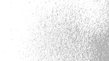 Black grunge texture with distressed noise, scratches and paper grain, dust particles on transparent background.