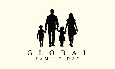Global Family Day Logo, Poster for Global Family Day ,January 1, logo, vector, illustration.