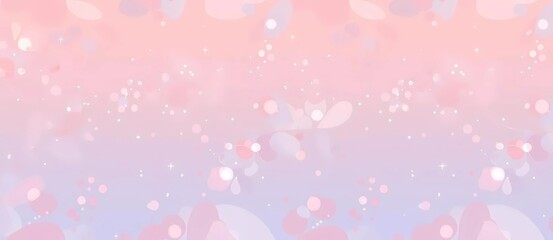 ピンクの花びらが舞う抽象的な背景イラスト
