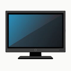 Fototapeta premium Monitor blank screen. Perfect for icon, logo, emblem, banner, label. Front view