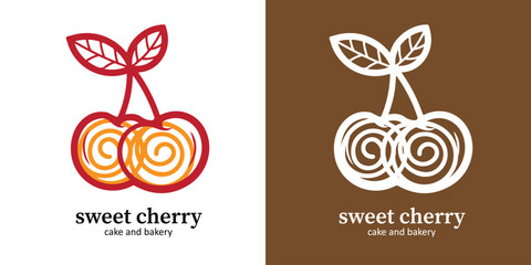 Elegant Cherry Symbol Logo for Beauty and Wellness Brand