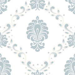 Damask modern seamless pattern element. Vintage classical old fashioned damask ornament, seamless texture for wallpapers, textile.