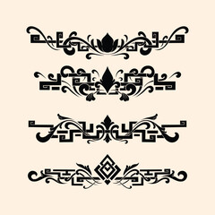 Ornamental Design Lace Borders and Corners Vector Set