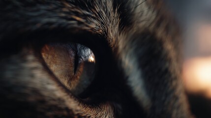 Close up of animal eye in dramatic light — wildlife photography concept for vision and power