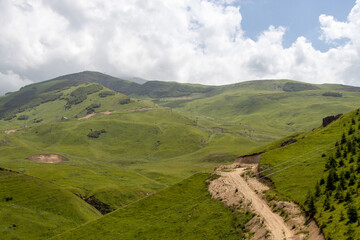Obraz premium Azerbaijan. Summer view of Shahdag Mountain Resort, Azerbaijan.