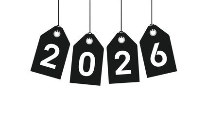 Exciting 2026 arrival countdown with hanging tag decorations as we anticipate the future and celebrate new beginnings