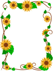 Sunflower Frame Border