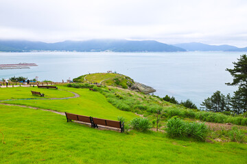 empty chair in the meadow,