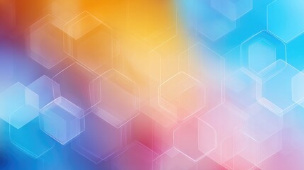 Obraz premium Blue–Orange Hexagon Wireframes — modern tech/network backdrop for dashboards and presentations