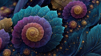 Neon fractal spirals and mandalas featuring glowing patterns, dynamic symmetry, vibrant neon colors ideal for abstract digital art, meditation visuals, and NFT collections.