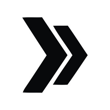 Abstract Forward Direction Arrow Logo Sign Symbol Design