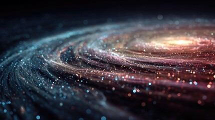 Neon galaxy spiral glowing with vibrant cosmic lines, stylized space art with glowing galactic arms for digital astronomy and sci-fi themes
