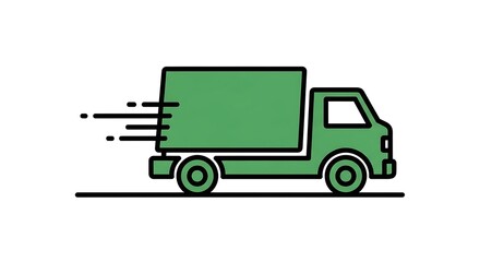 Fototapeta premium Delivery truck vector illustration fast shipping logistics transportation service icon