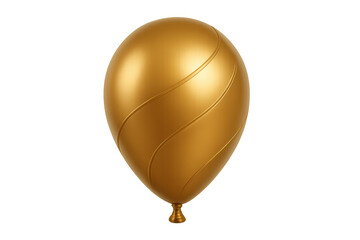 Obraz premium Golden balloon floating, celebrating party success, festive anniversary event, decorative luxury element with transparent background