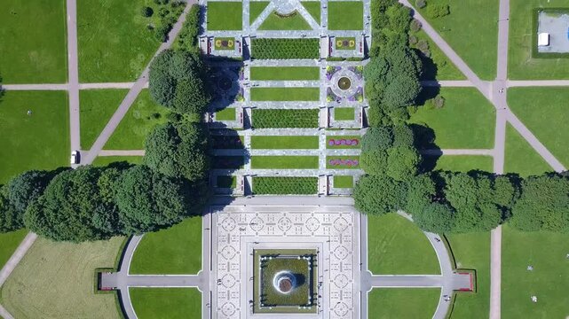 Vigeland park aerial view in Oslo