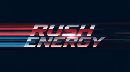 Dynamic rush energy text effect with streaking lights