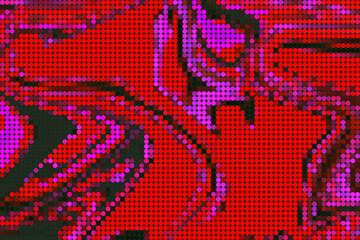 Vibrant red and purple dotted pattern creates a dynamic abstract design for modern backgrounds