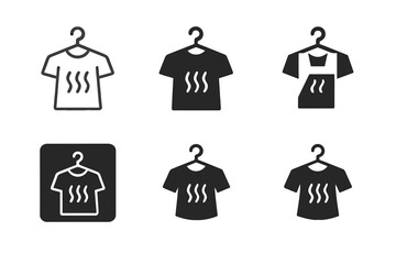 Laundry Logo Variations. Hanging calendars and planners for easy access. Icon set. Set Logo of hanging calendars and planners for easy access: daily planner