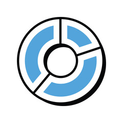 Analysis icon with white background vector stock illustration