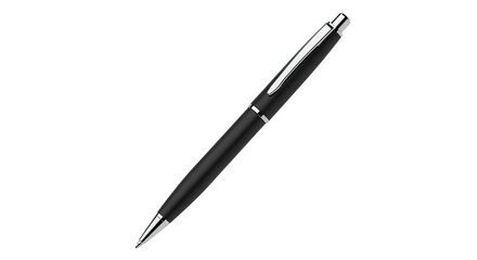 Elegant black writing instrument for professional signatures and creative work isolated on transparent background
