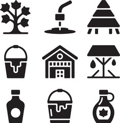 Maple syrup, tapping tree, bucket collection, sugar house, pancake topping, sweet sap