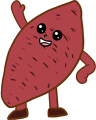 funny cartoon sweet potato 
