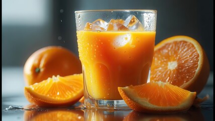 orange juice and oranges