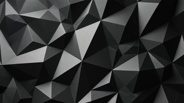 Black abstract geometric background from polygons