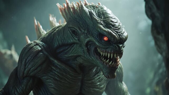 Majestic monstrous creature, cosmic horror