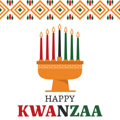 Celebrating Kwanzaa with a colorful kinara and candles representing unity and culture in family gatherings