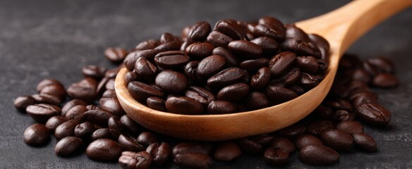 The wooden spoon danced showering dark roasted beans like confetti on the table.