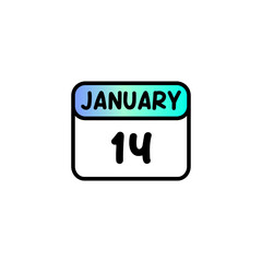 January Month Date Icon – Clean Flat Vector for Planner and Reminder Apps
